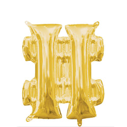 Gold Number Mini shape Foil Balloons