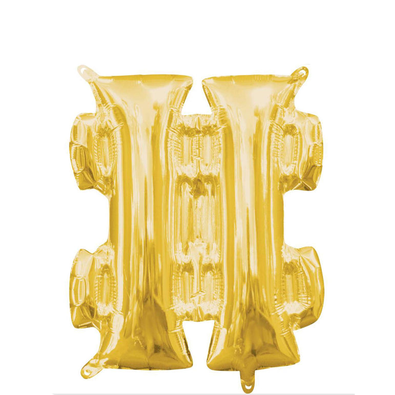 Gold Number Mini shape Foil Balloons