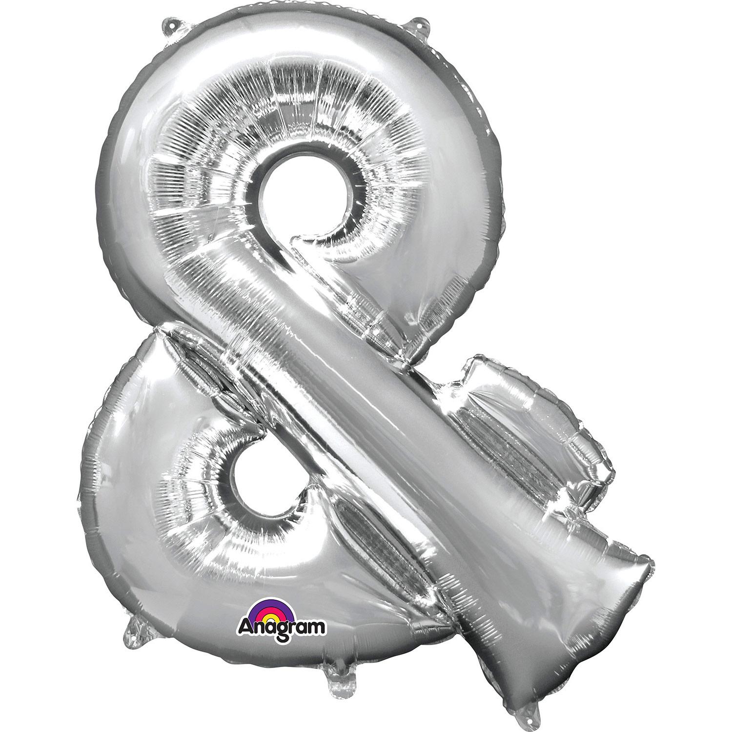 Symbol & Silver Mini Shape Foil Balloon 16in Balloons & Streamers - Party Centre