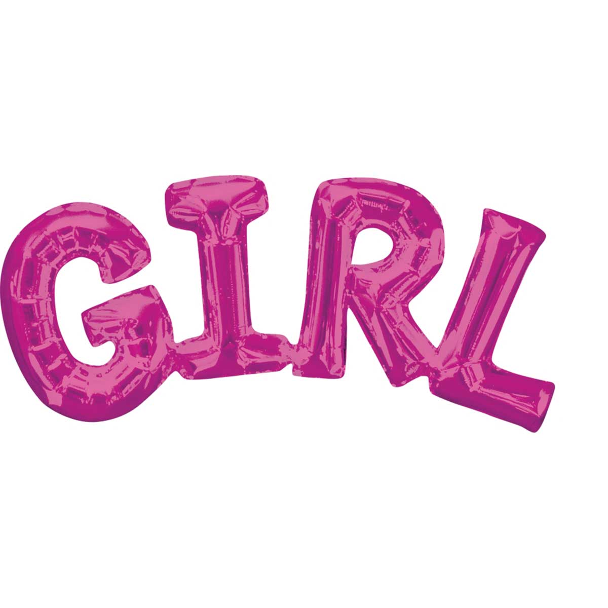 Girl Pink Phrase SuperShape Foil Balloon 22x10in Balloons & Streamers - Party Centre