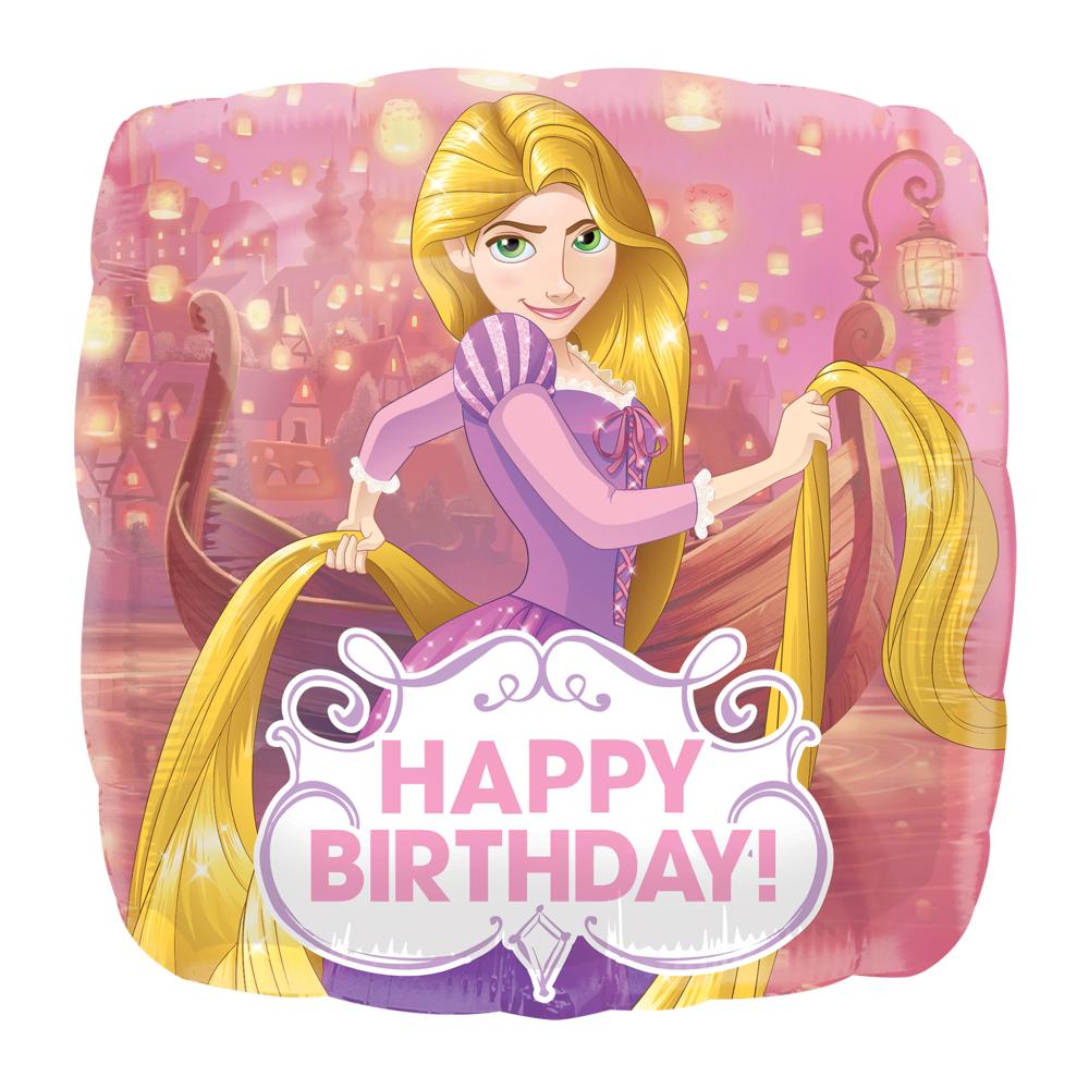 Rapunzel Happy Birthday Square Balloon 18in Balloons & Streamers - Party Centre