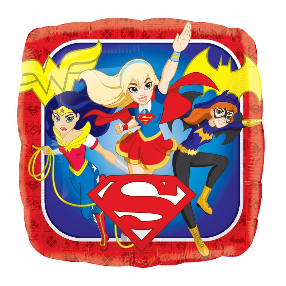 Dc Super Hero Girls Square 18in Balloons & Streamers - Party Centre