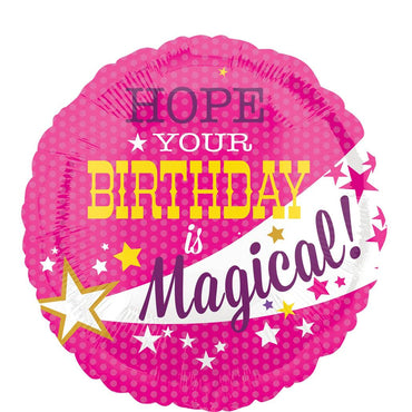 Magical Birthday Foil Balloon 18in Balloons & Streamers - Party Centre