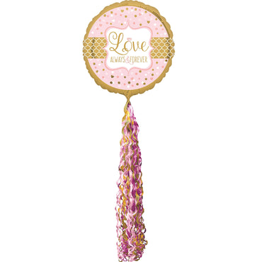 Sparkling Wedding Fringe Pom Pom AirWalker 32x70in Balloons & Streamers - Party Centre