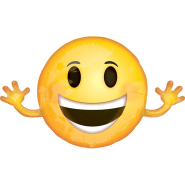 Emoticon SuperShape Balloon 39x23in Balloons & Streamers - Party Centre