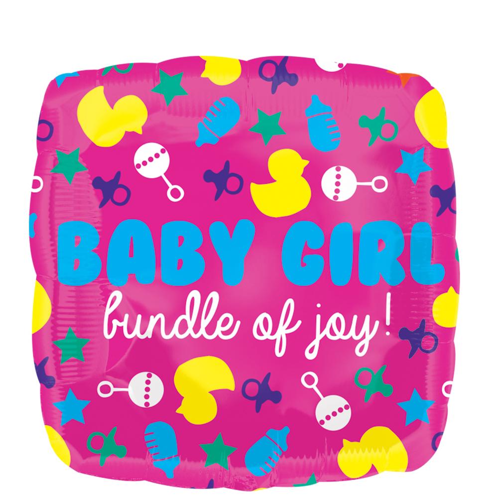 Baby Girl Icons Color Blast Square Balloon 21in Balloons & Streamers - Party Centre
