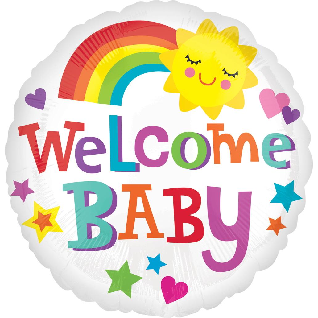 Welcome Baby Bright And Bold Foil Balloon 18in Balloons & Streamers - Party Centre