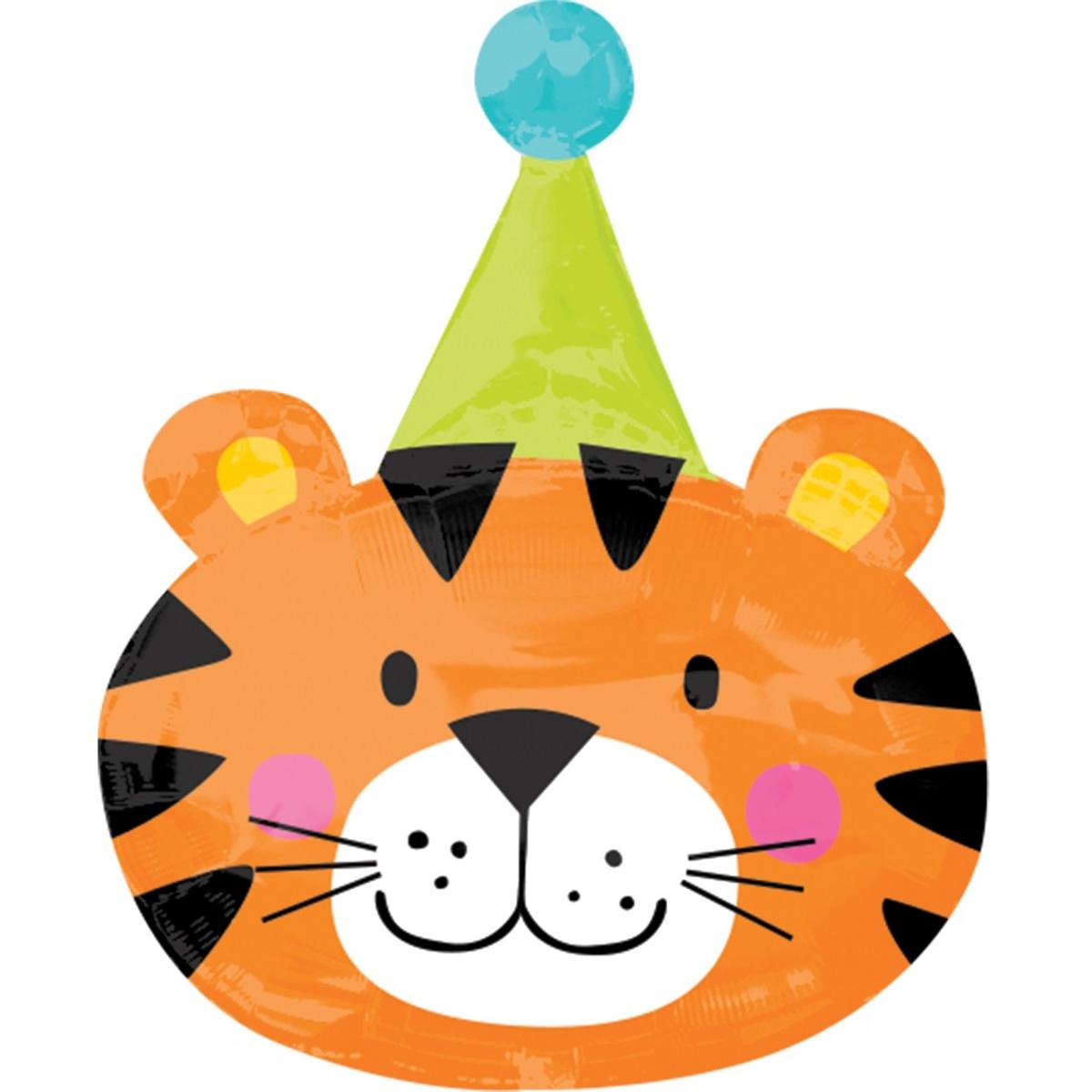 Circus Tiger SuperShape Balloon 24x24in Balloons & Streamers - Party Centre