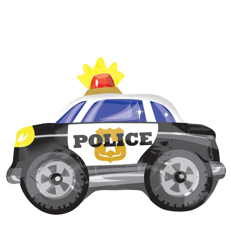 Police Car Junior Shape Balloon 18in Balloons & Streamers - Party Centre