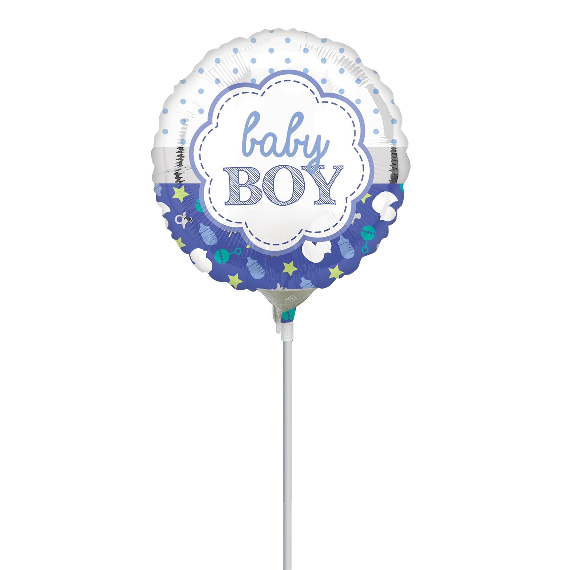 Baby Boy Scallop Foil Balloon Balloons & Streamers - Party Centre