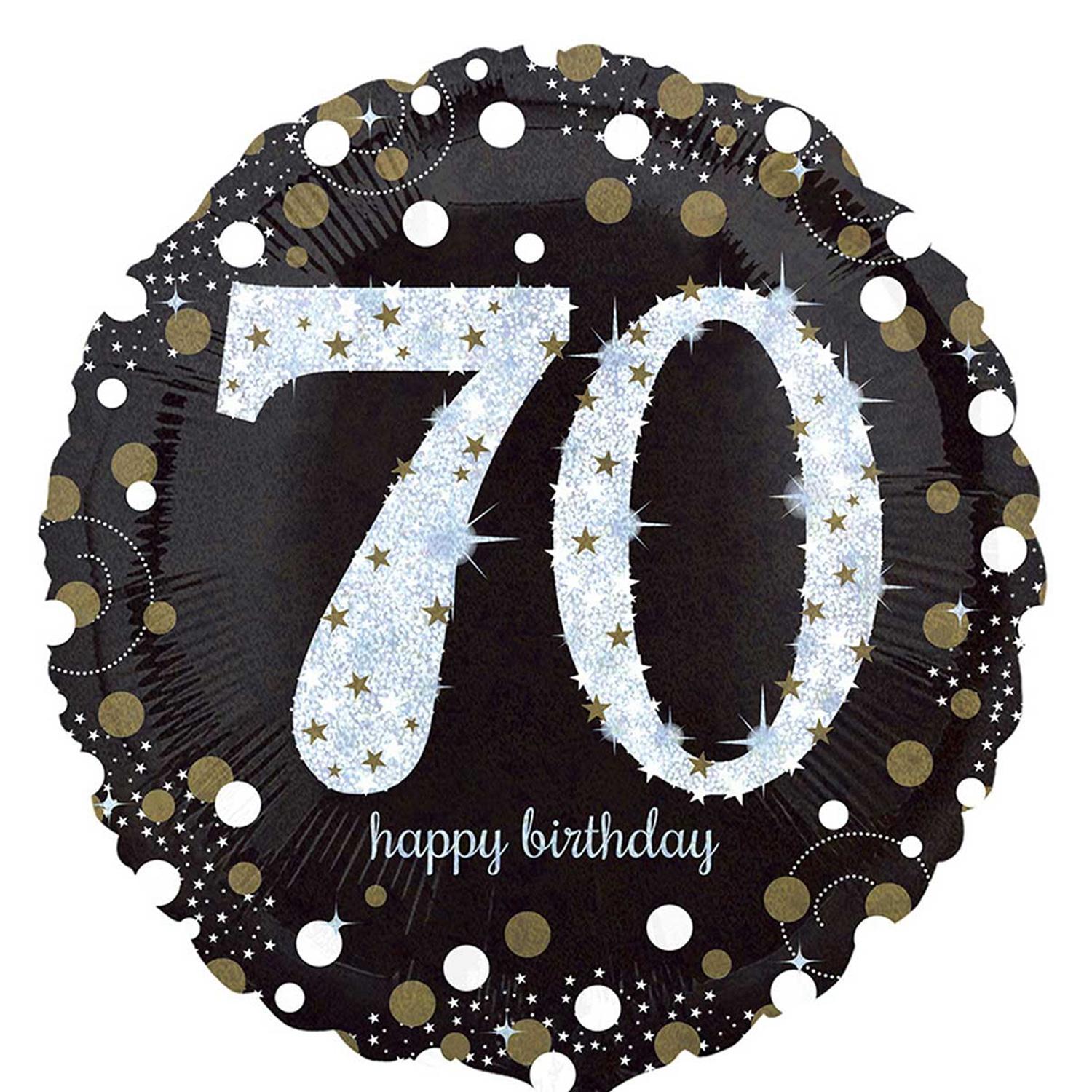 Sparkling 70 Birthday Multi Balloon 36in Balloons & Streamers - Party Centre