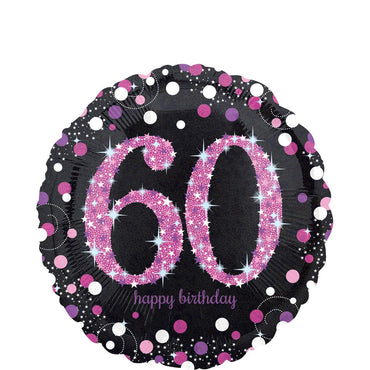 Pink Celebration 60 Foil Balloon 45cm Balloons & Streamers - Party Centre