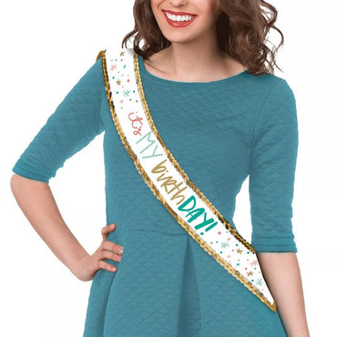 Happy Cake Day Sash Fabric