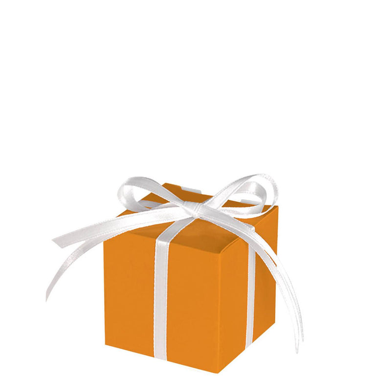 Orange Paper Treat Boxes 12pcs Favours - Party Centre