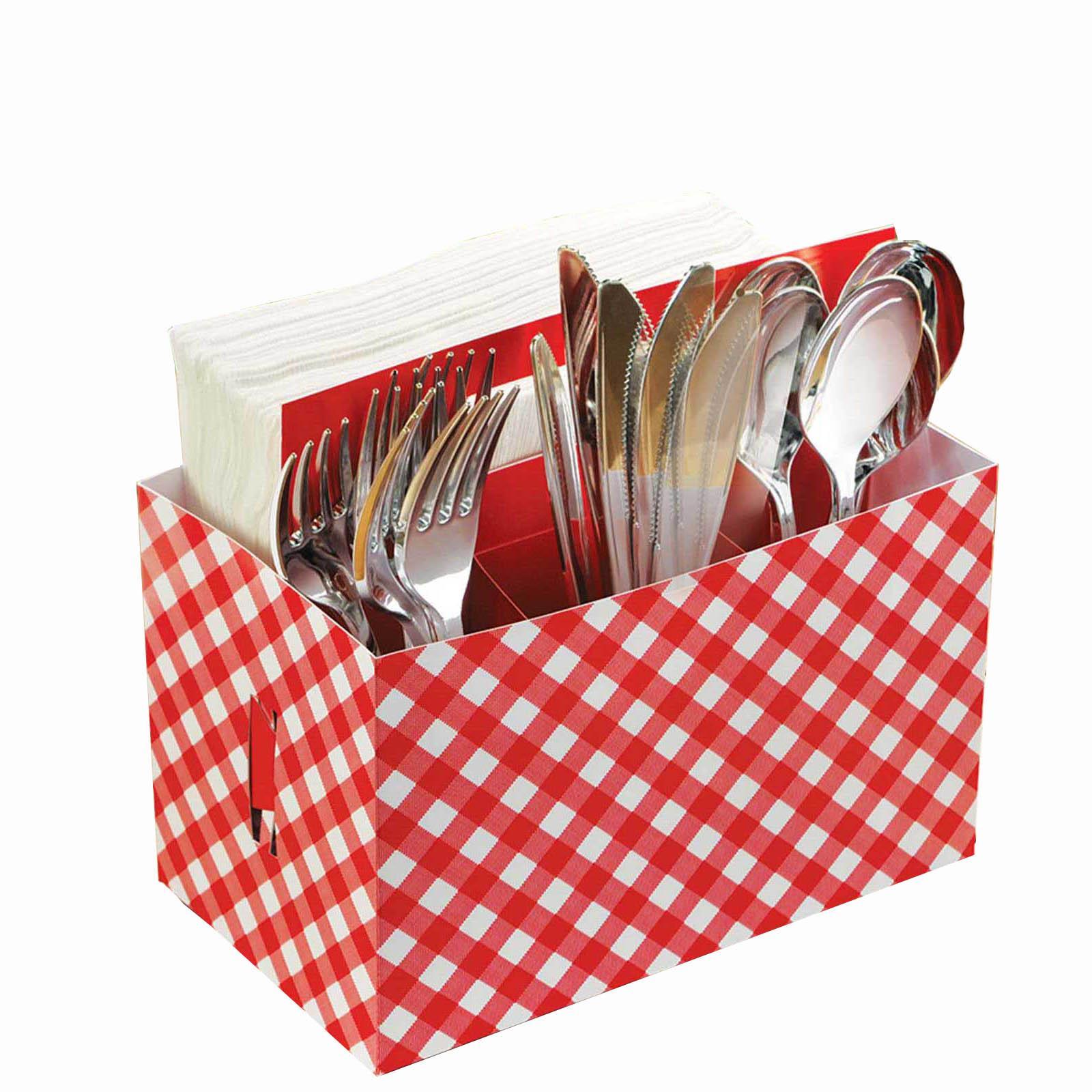 Picnic Party Utensil Caddy Cardboard