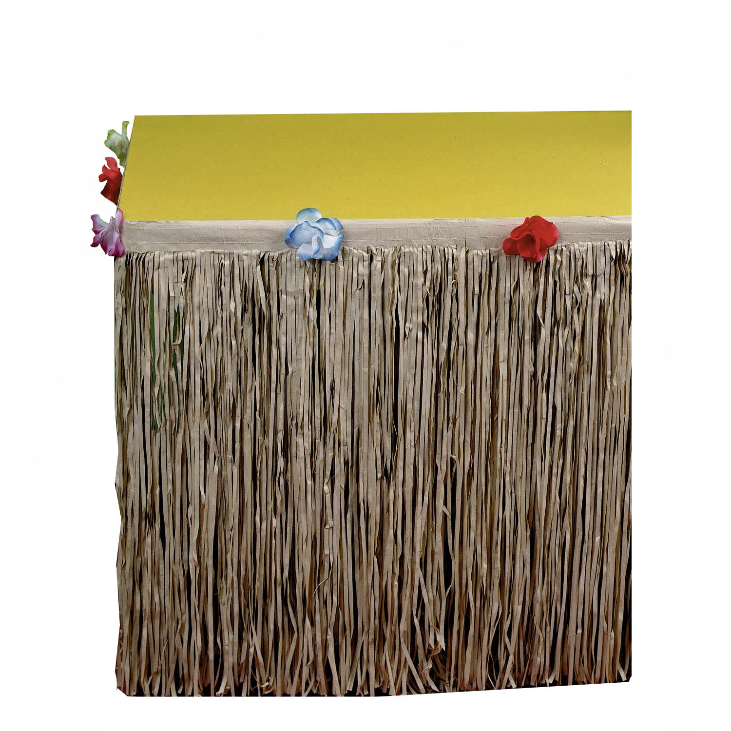 Natural Tissue Table Skirt 10ft x 29in Solid Tableware - Party Centre