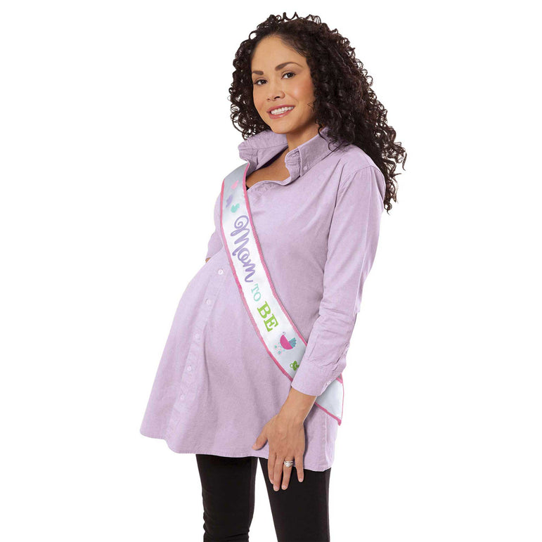 Mom To Be Fabric Sash 65in