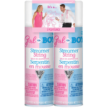 Girl Gender Reveal Streamer Strings 2oz, 2pcs Party Accessories - Party Centre