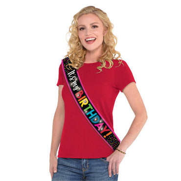 "Its My Birthday" Light-Up Birthday Sash Party Accessories - Party Centre