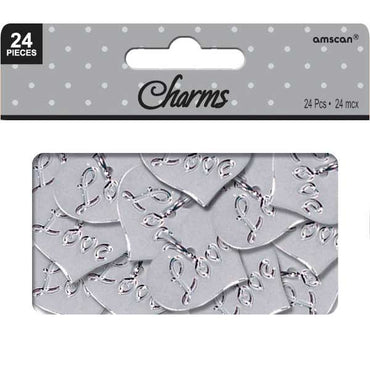Metal Love Charms Bridal Favor Embellishments 24pcs Party Favors - Party Centre