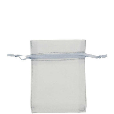 Silver Organza Bags 24pcs Favours - Party Centre