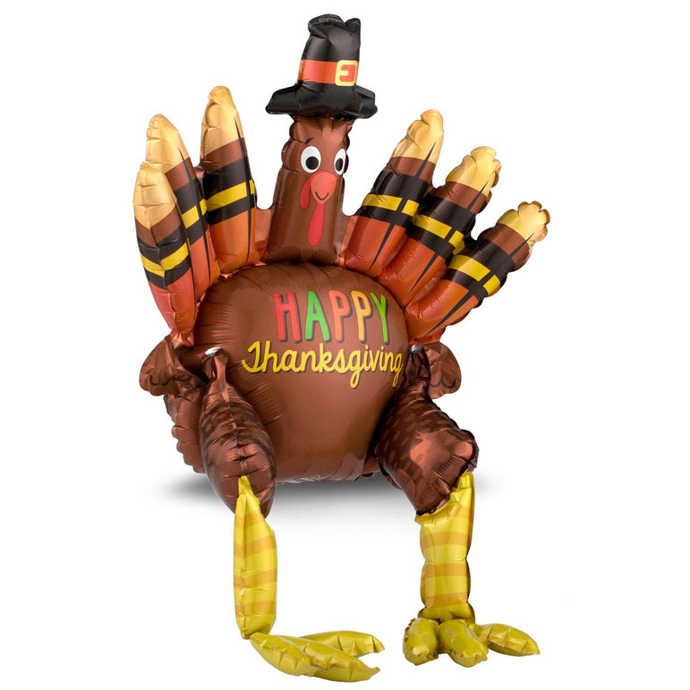 Sitting Turkey Multi Foil Balloon Balloons & Streamers - Party Centre
