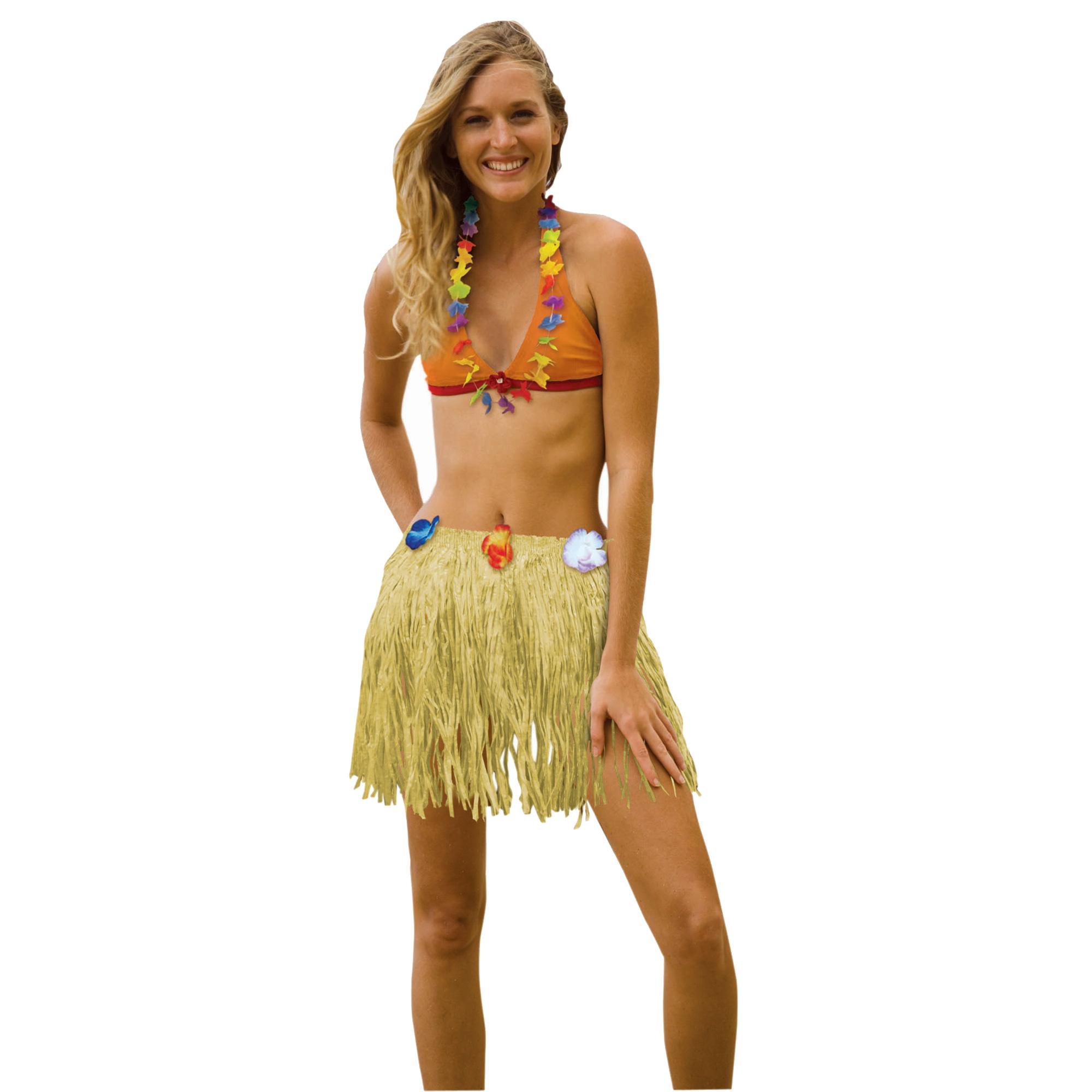 Adult Plastic Luau Skirt 18 x 31in Costumes & Apparel - Party Centre
