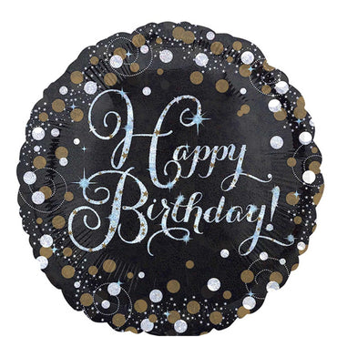 Sparkling Birthday Holographic Foil Balloon 18in Balloons & Streamers - Party Centre