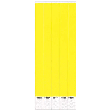Solid Yellow  Wristband 100pcs Costumes & Apparel - Party Centre