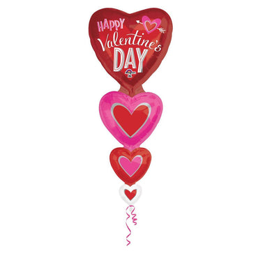 Vertical I Heart You SuperShape Balloon 21x41in Balloons & Streamers - Party Centre