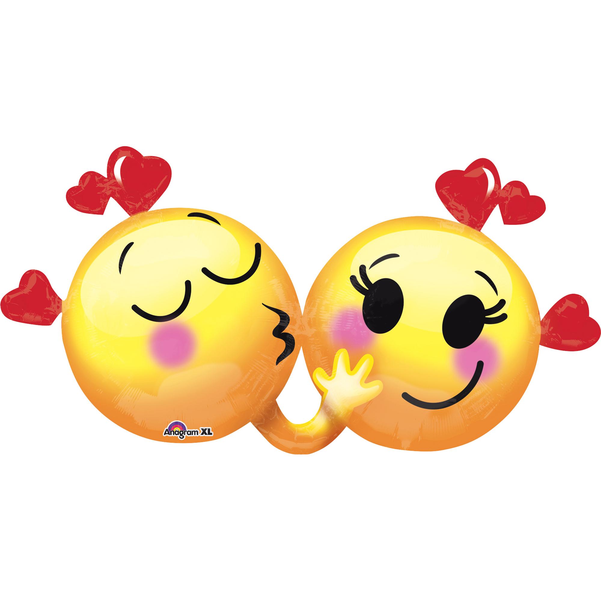 Emoticon In Love SuperShape Balloon 36x21in Balloons & Streamers - Party Centre