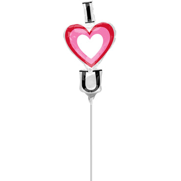 Vertical I Heart You Mini Shape Balloon Balloons & Streamers - Party Centre