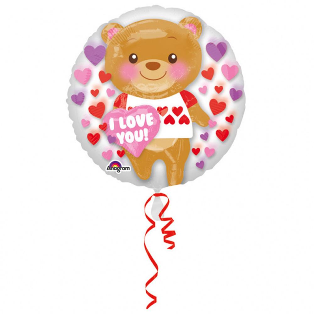 Love You Bear Insiders Foil Balloon 60cm Balloons & Streamers - Party Centre