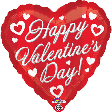 Classic Happy Valentine Day Foil Balloon 18in Balloons & Streamers - Party Centre