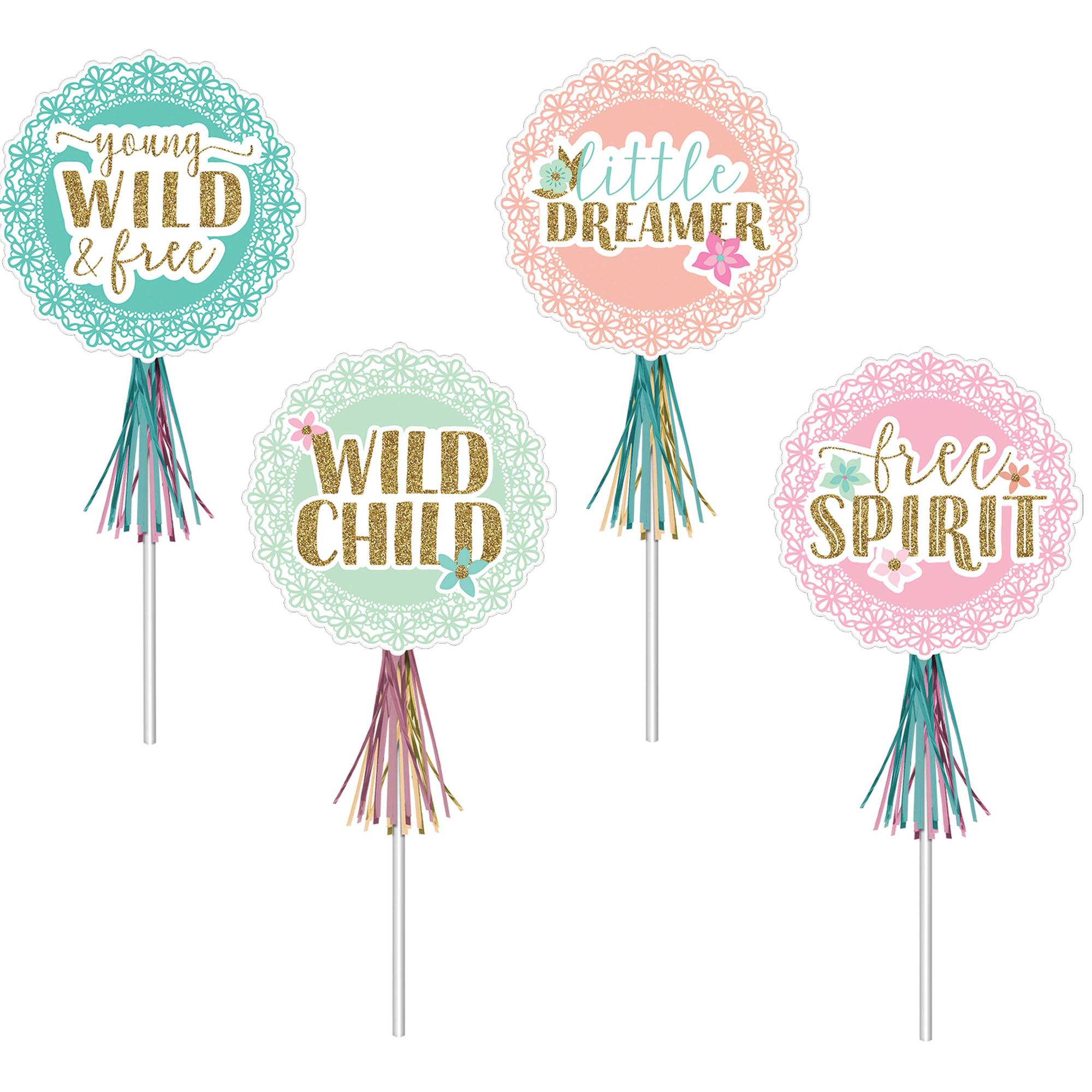 Boho Birthday Girl Wands 8pcs Costumes & Apparel - Party Centre