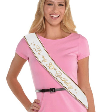 30th Golden Age Birthday Sash