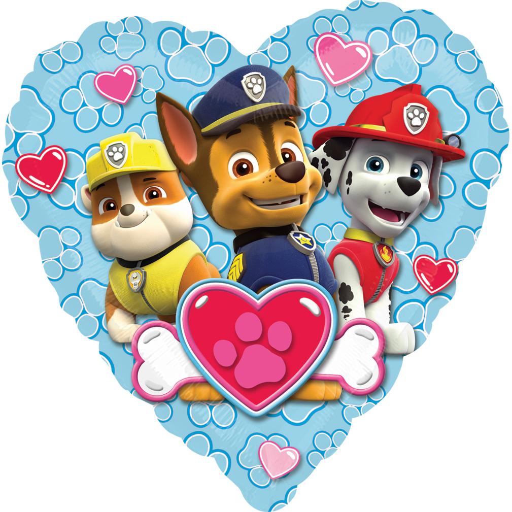 Paw Patrol Love Boy Foil Balloon 18in Balloons & Streamers - Party Centre