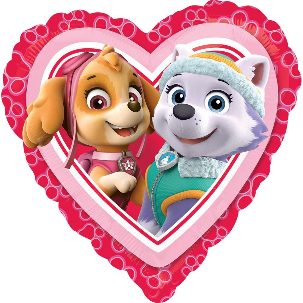 Paw Patrol Love Girl Foil Balloon 18in Balloons & Streamers - Party Centre