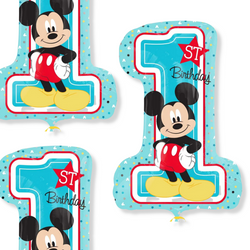 Mickey 1st Birthday SuperShape Foil Balloon 19x28in