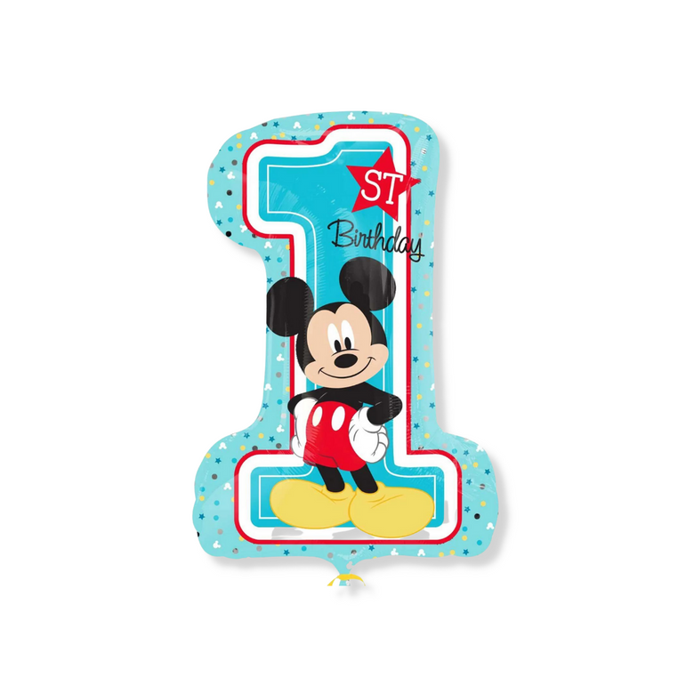 Mickey 1st Birthday SuperShape Foil Balloon 19x28in