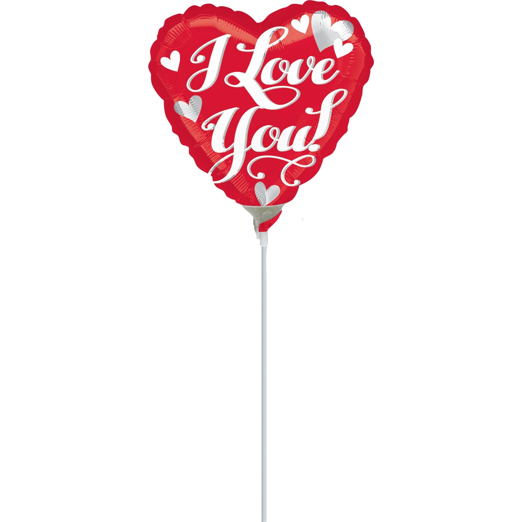 Love White Script Foil Balloon 9in Balloons & Streamers - Party Centre
