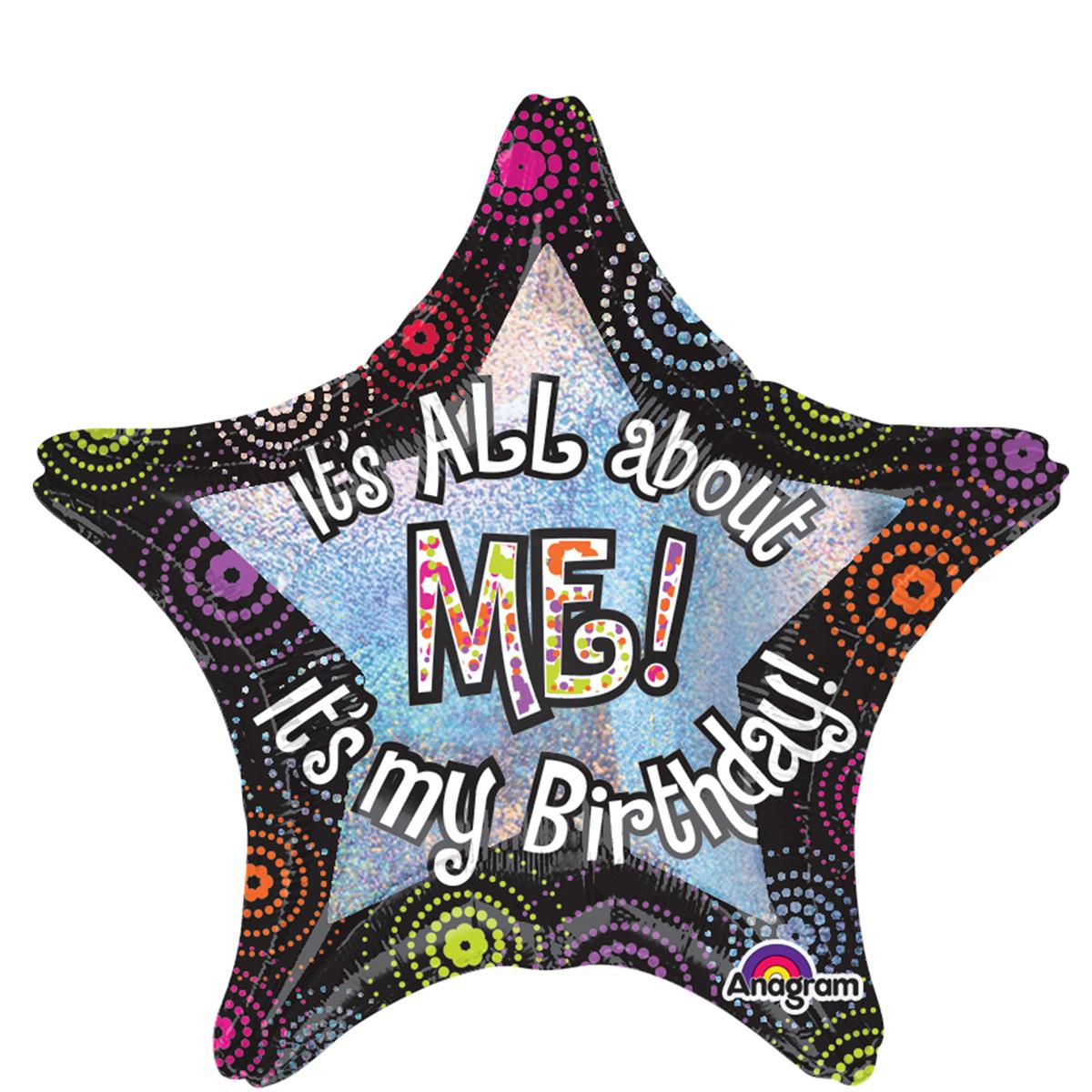 I'ts All About Me Birthday Jumbo Foil Balloon 28in Balloons & Streamers - Party Centre