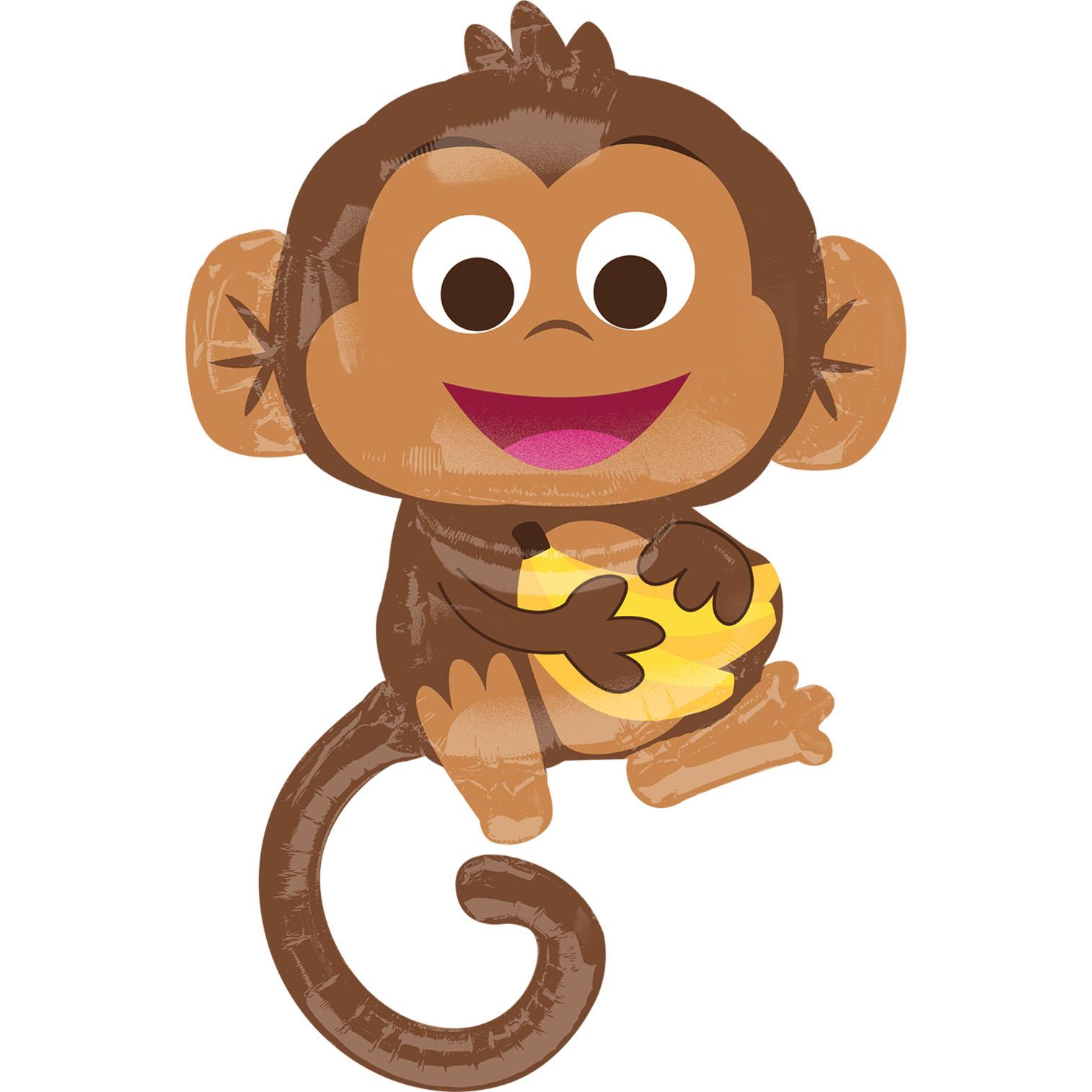 Happy Monkey SuperShape 25x36in Balloons & Streamers - Party Centre