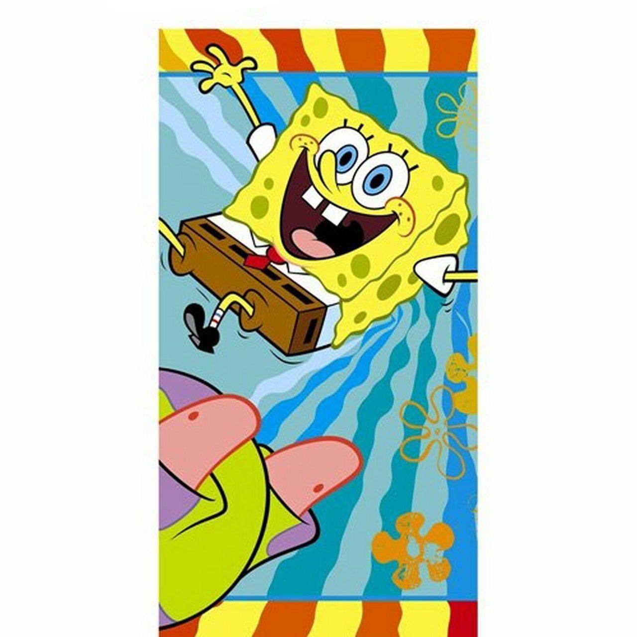 SpongeBob Buddies Plastic Tablecover 54 x 96in Printed Tableware - Party Centre