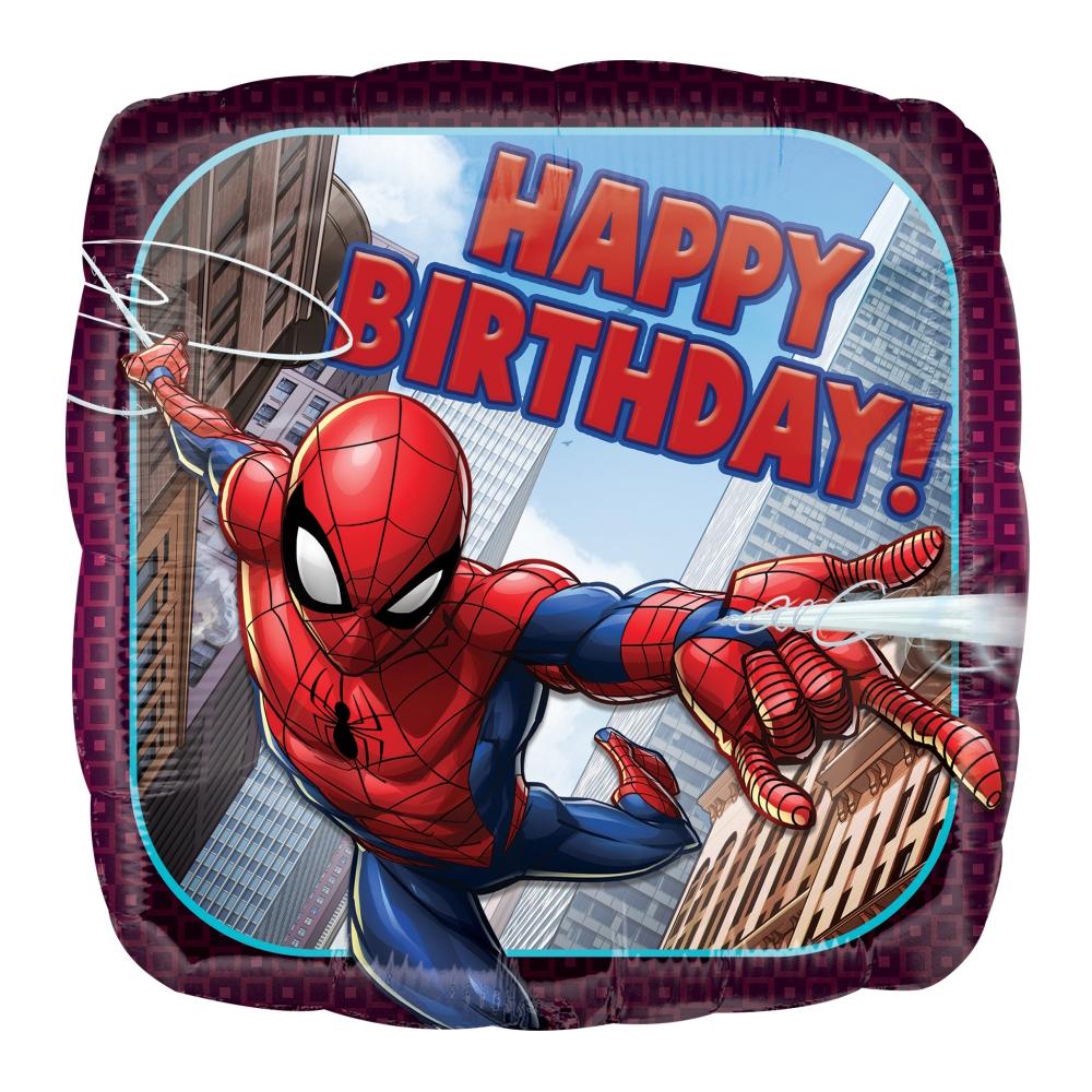 Spider-Man Happy Birthday Foil Balloon 45cm Balloons & Streamers - Party Centre