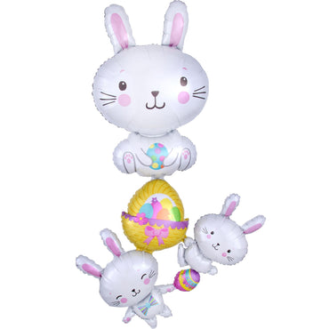 Bunny Stacker Giant Multi-Balloon 88x154cm Balloons & Streamers - Party Centre
