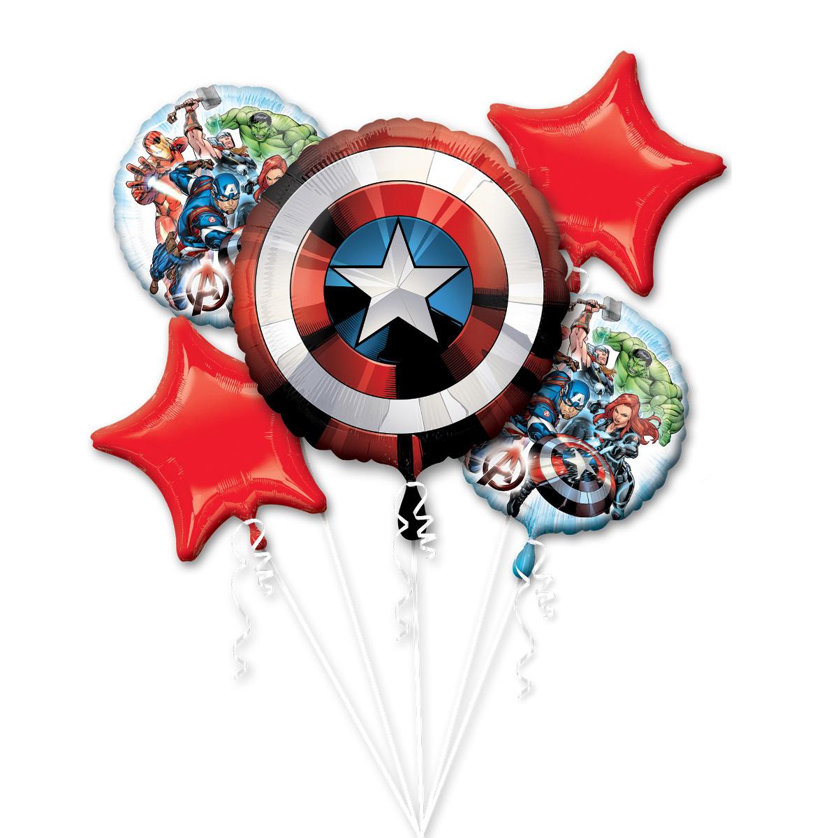 Avengers Shield Balloon Bouquet Balloons & Streamers - Party Centre