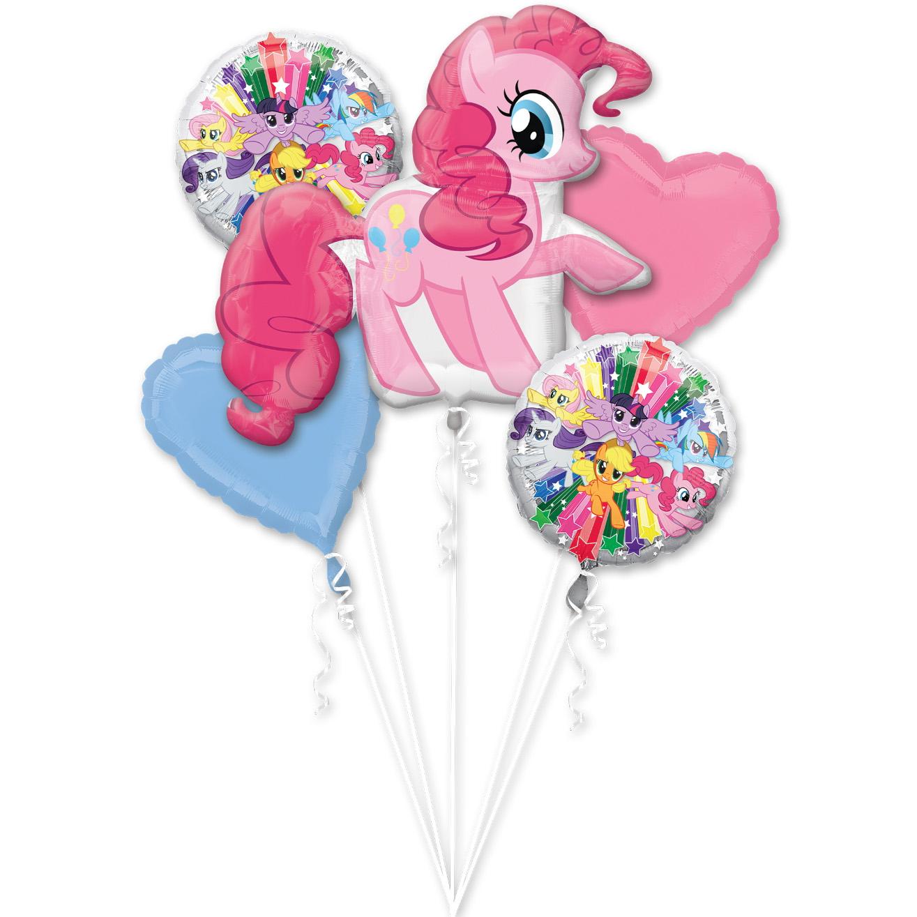 My Little Pony Pinkie Pie Balloon Bouquet 5pcs Balloons & Streamers - Party Centre