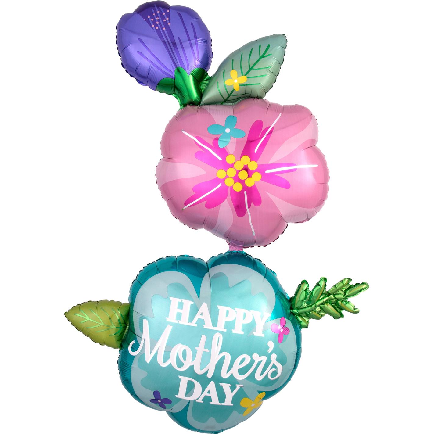 Mothers Day Fancy Flower Giant Multi-Balloon 40x56in Balloons & Streamers - Party Centre