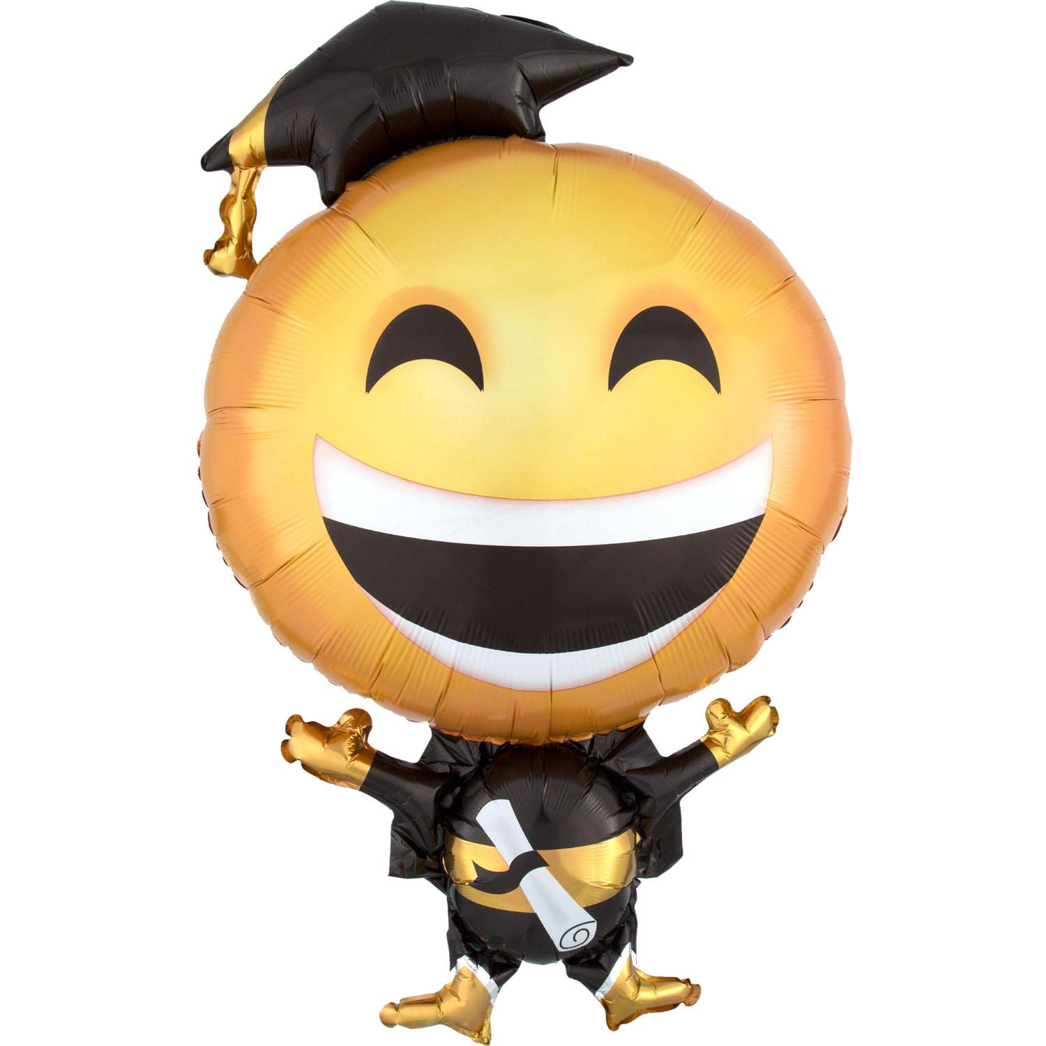 Happy Graduation Emoticon SuperShape 60x88cm Balloons & Streamers - Party Centre